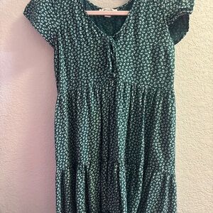 American Eagle Outfitters Teal Floral Dress